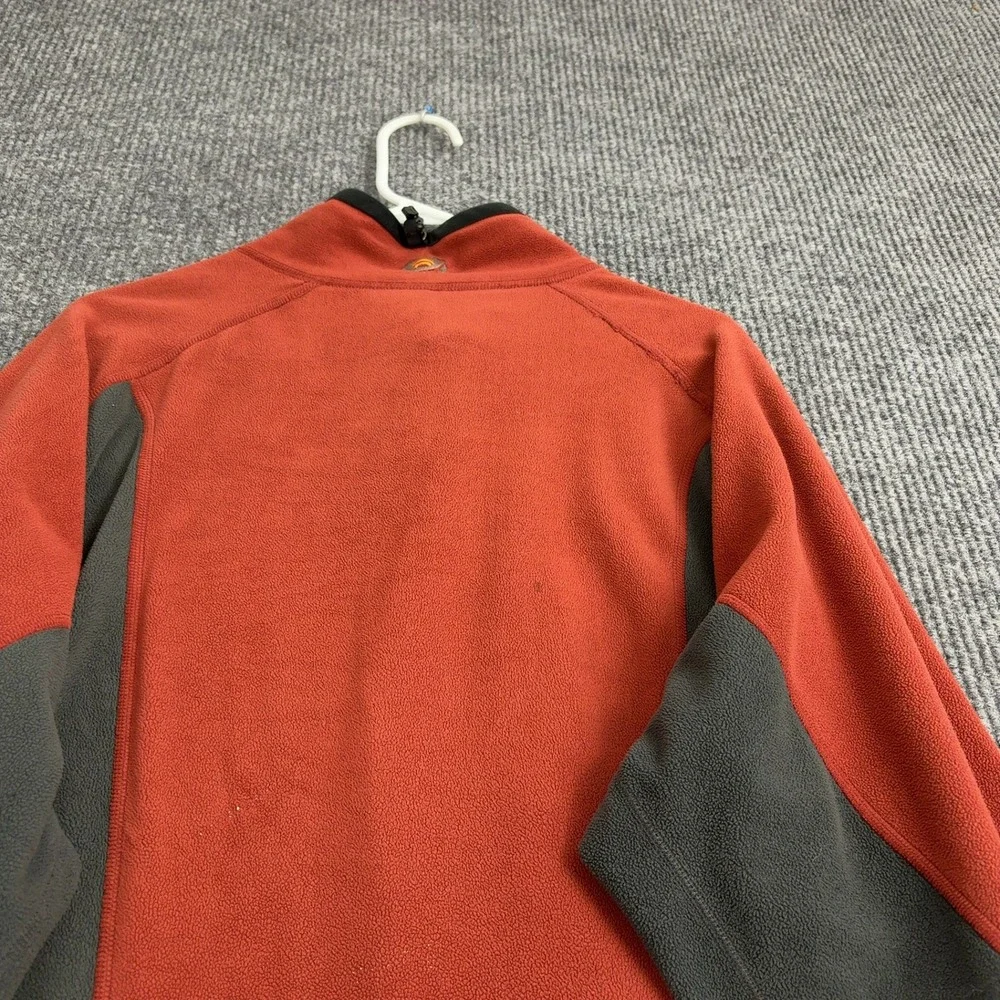 Mountain Hardwear Fleece Jacket Mens XL Red Grey Polyester Full‎ Zip Gorpcore